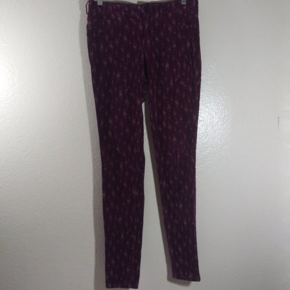 Anthro Pilcro Serif Print Skinny Lightweight Corduroy Pants - Picture 8 of 9